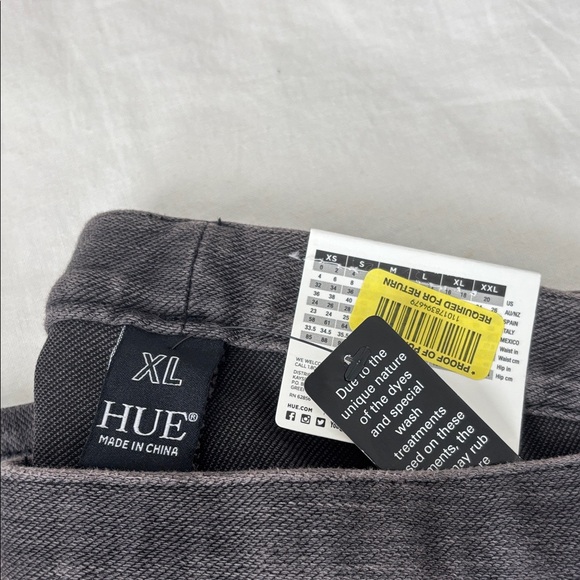 NWT HUE Graphite Wash Denim Leggings XL - Picture 2 of 3